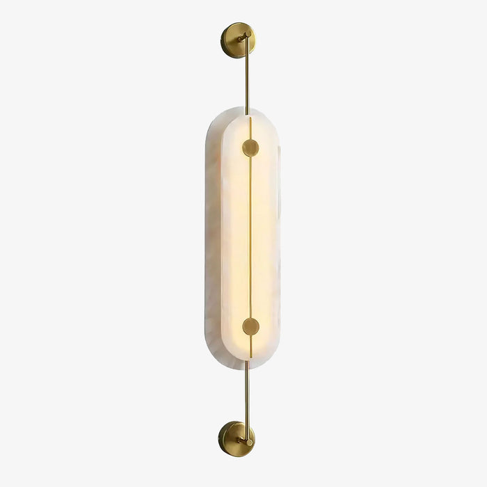 Alabaster Solvane Slender Oval Wall Sconce | Woorglamp