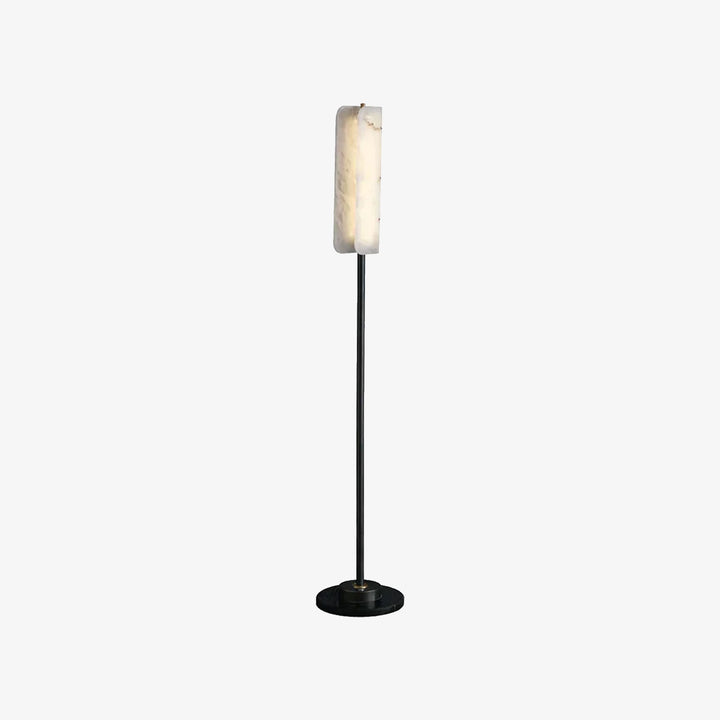Alabaster Years Brass Floor Lamp