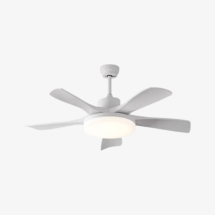 Nordic Fan Blade White Ceiling Fan Light