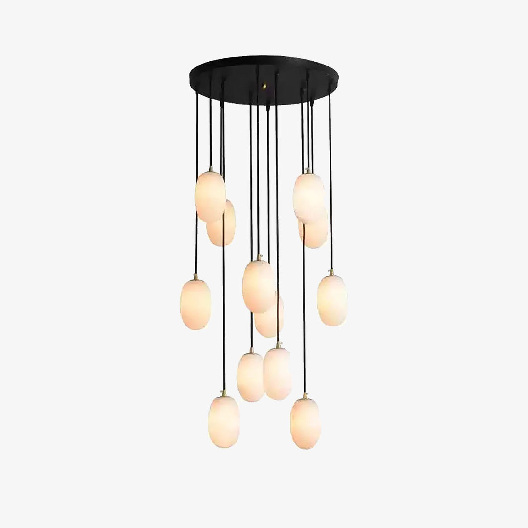 Egg-Shaped Alabaster Chandelier