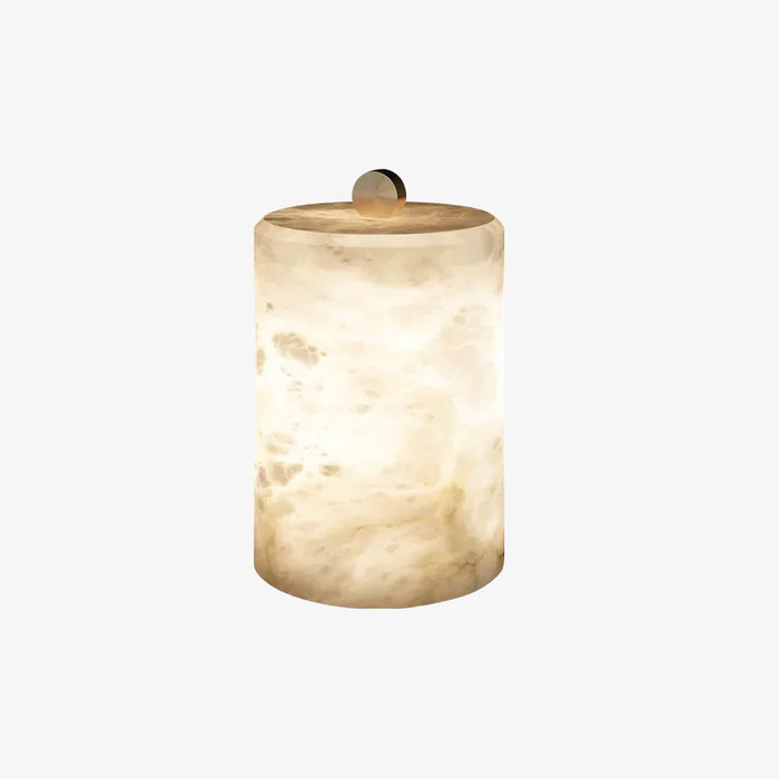 Alabaster Cylindrical Table Lamp | Woorglamp