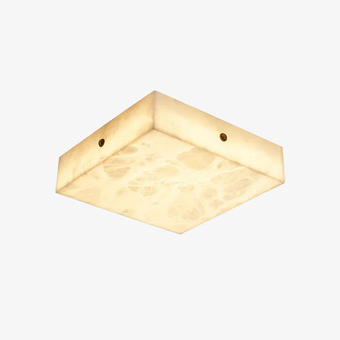 Alabaster Square Flushmount Ceiling Light | Woorglamp