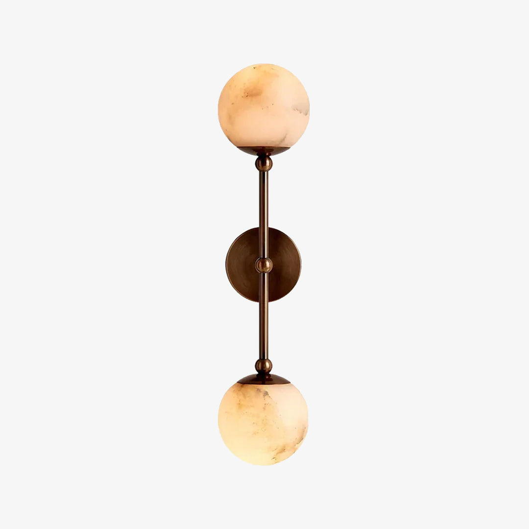 Celestial Double Alabaster Globe Wall Sconce