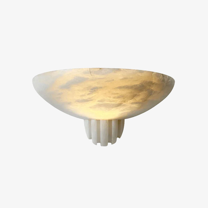 Half-Moon Rare Alabaster Art Wall Lamp
