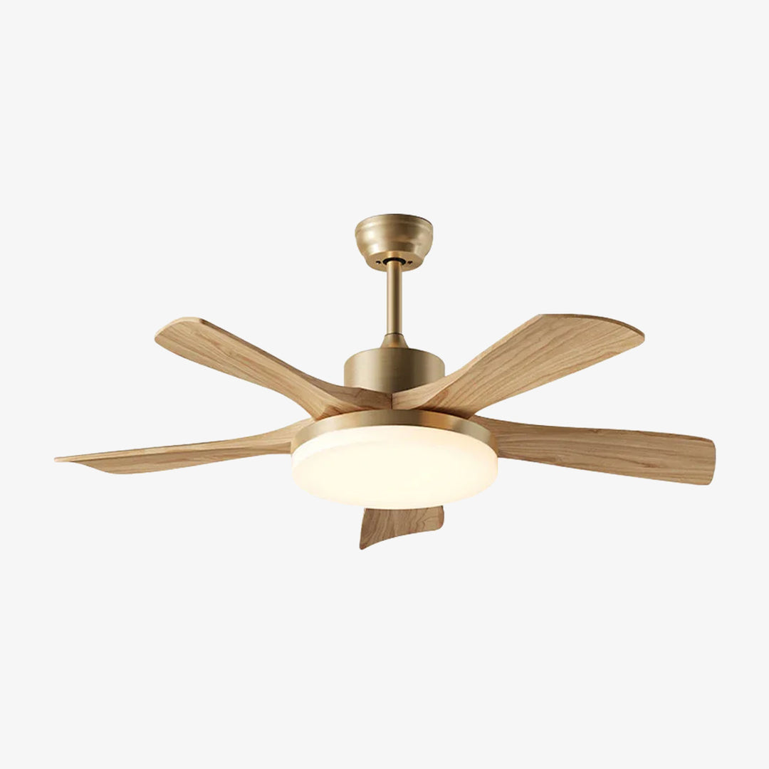 Minimalist Nordic Wooden Ceiling Fan Light