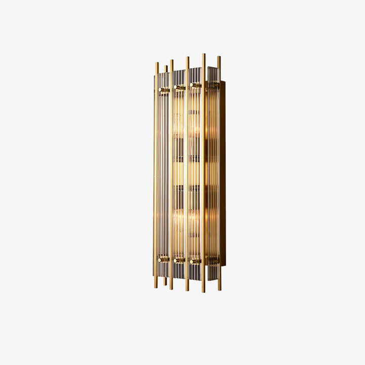 Rectangular Glass Panel Wall Sconce
