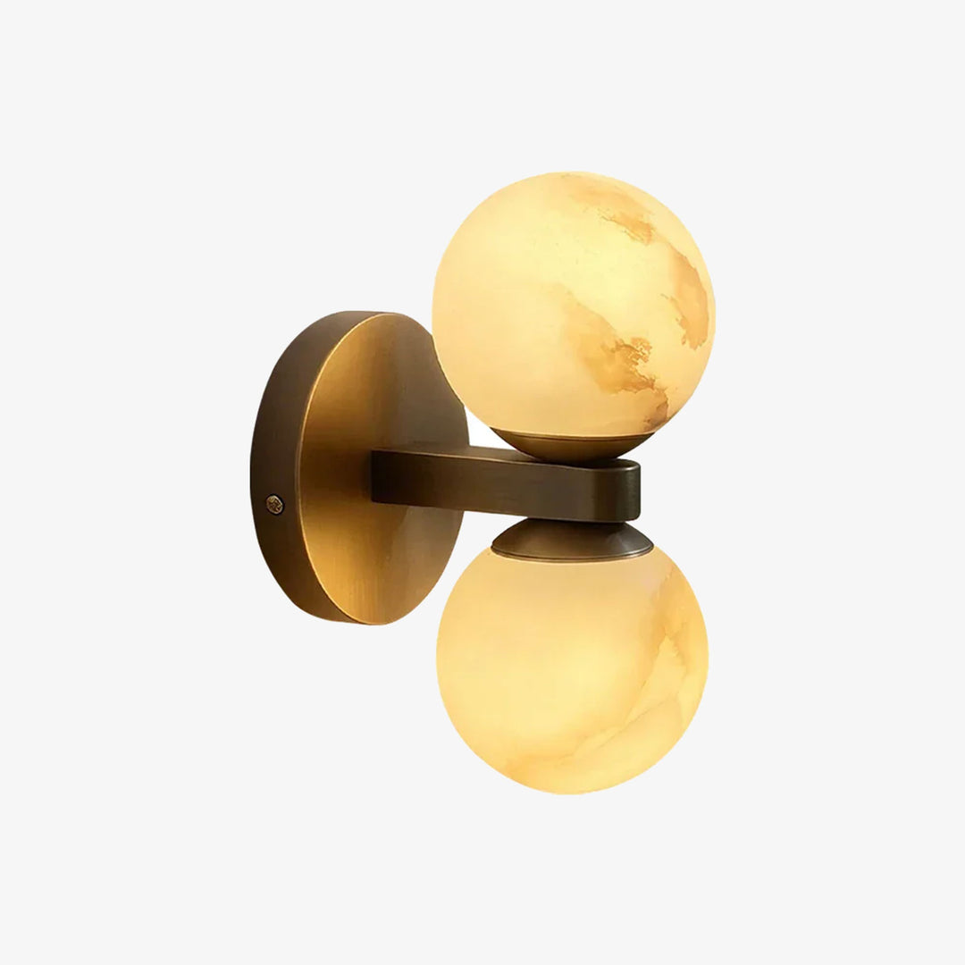 Alabaster Celestia Dual Orb Wall Light