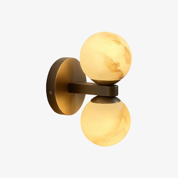 Alabaster Celestia Dual Orb Wall Light