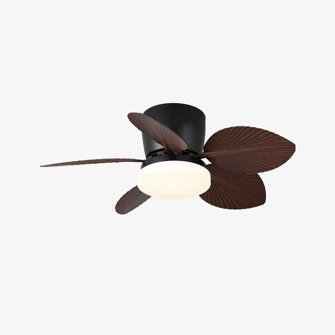 Tropical Palm Five-Blade Ceiling Fan Light