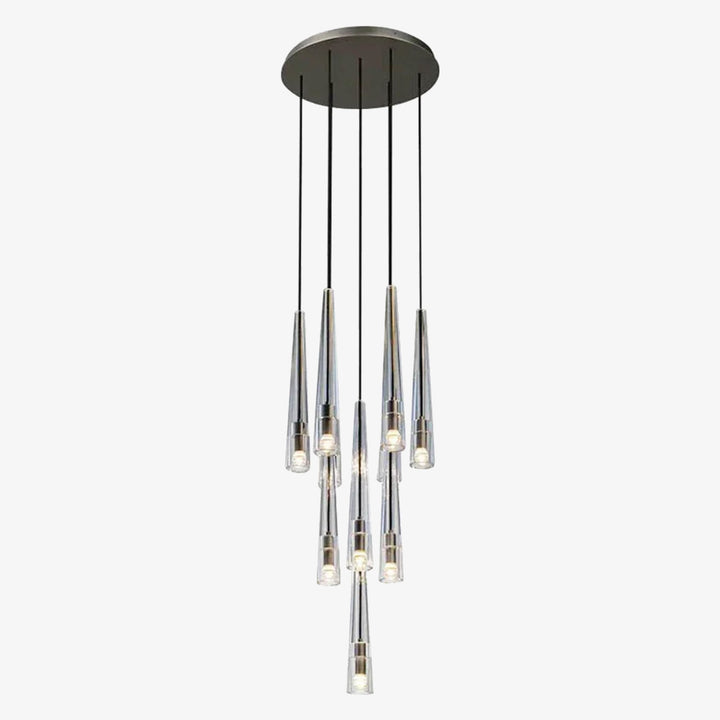 Conical Abner Crystal Multi Head Chandelier