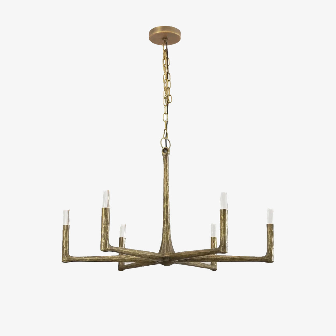 Hammered Cylindrical Lamp Arm Chandelier