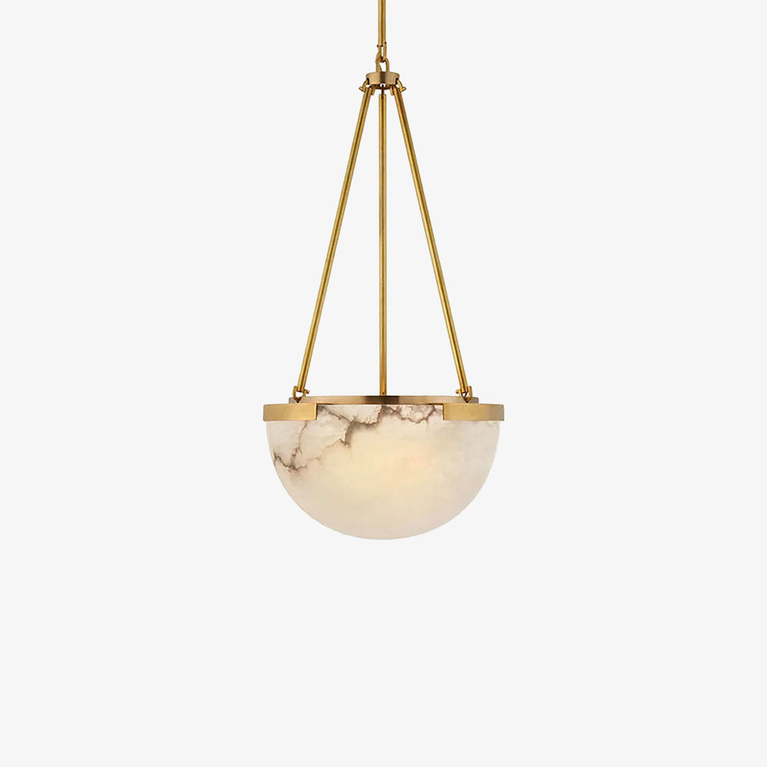 Melangee Alabaster Dome Pendant