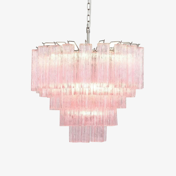 Star-Shaped Addis Ribbed Glass Chandelier