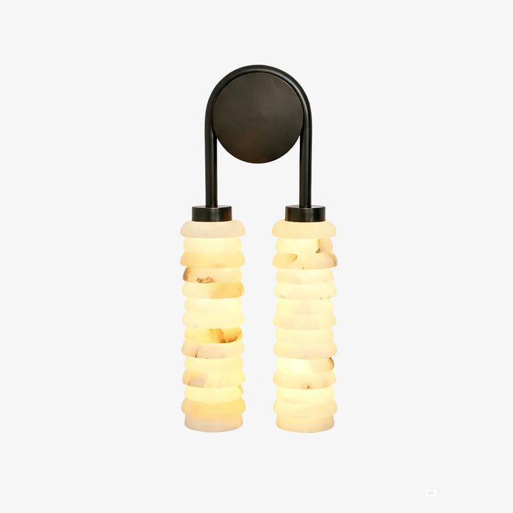 Calla Ribbed Alabaster Wall Sconce