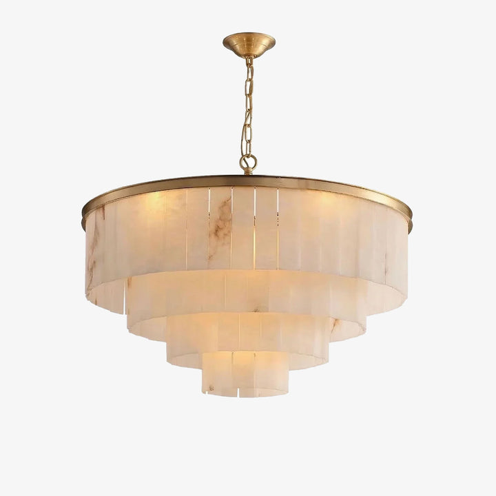 Tiered Natural Alabaster Chandelier