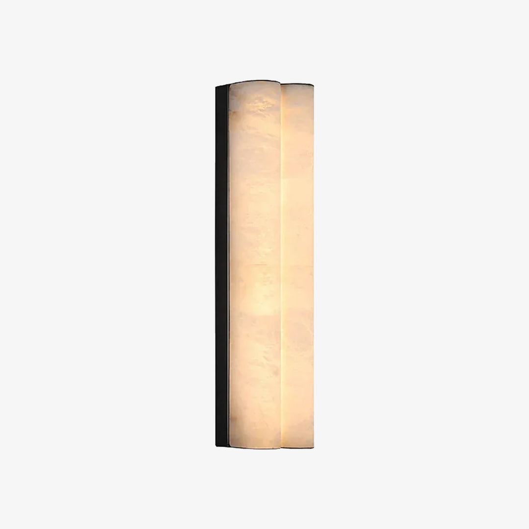 Double Cylinder Alabaster Tubular Wall Sconce