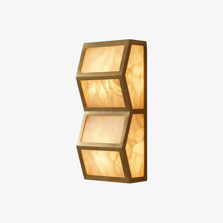 Alabaster Cascade Rectangular Wall Light