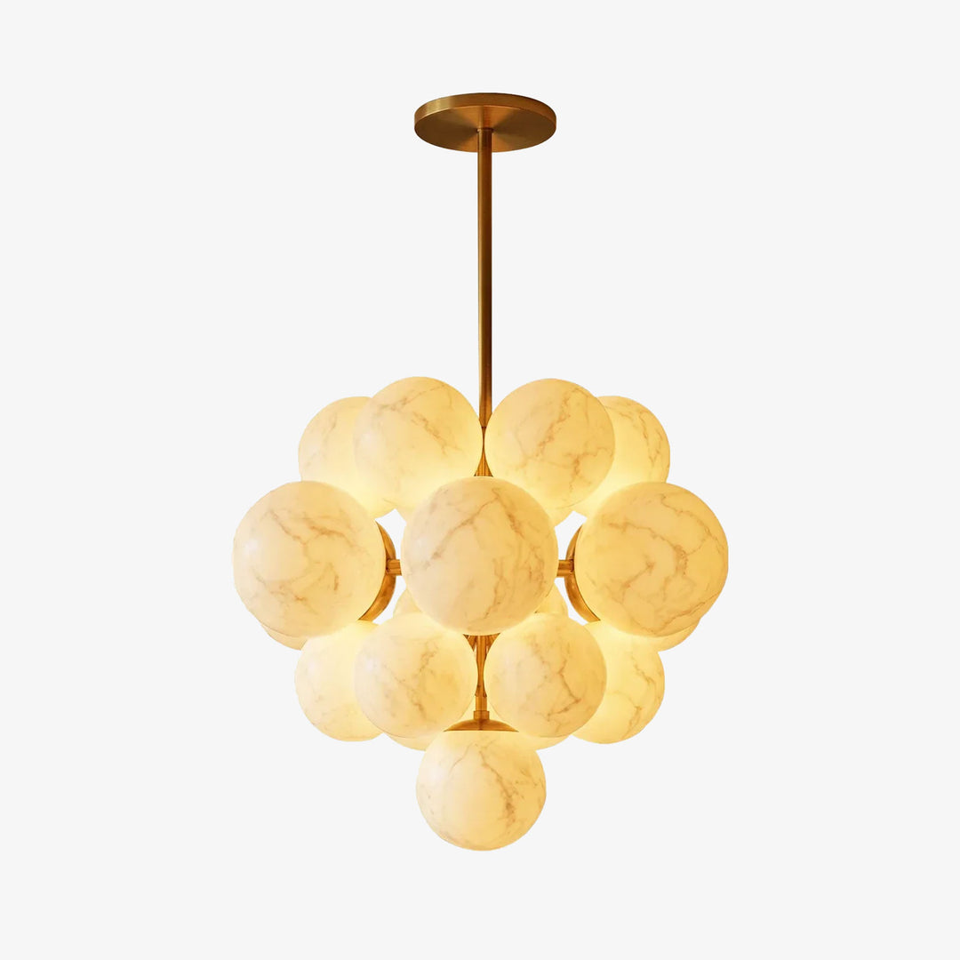 Grape Cluster Alabaster Spherical Chandelier