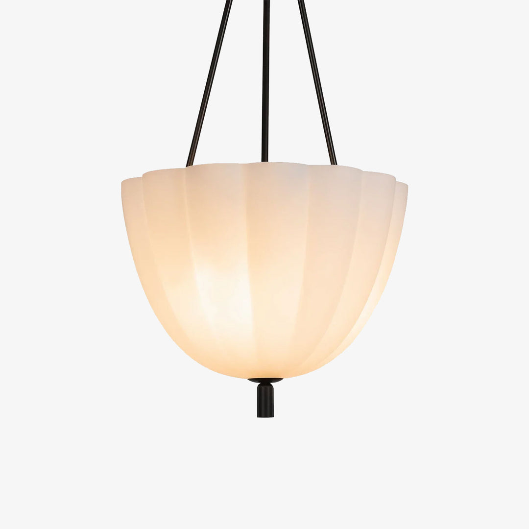 Fluted Glass Volare Scalloped Pendant Lamp