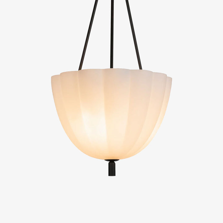 Fluted Glass Volare Scalloped Pendant Lamp