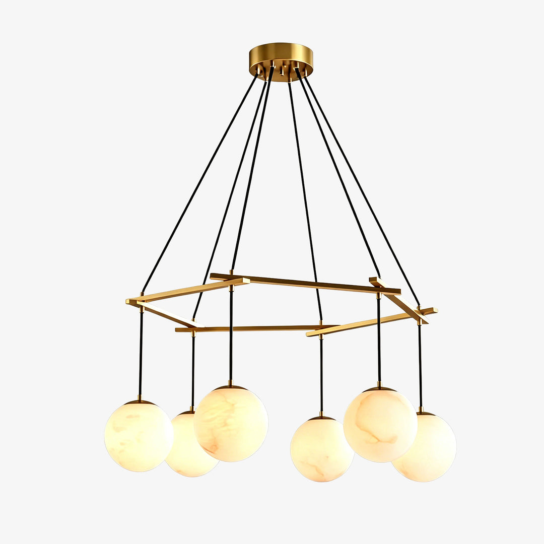 Miira Geometric Alabaster Chandelier
