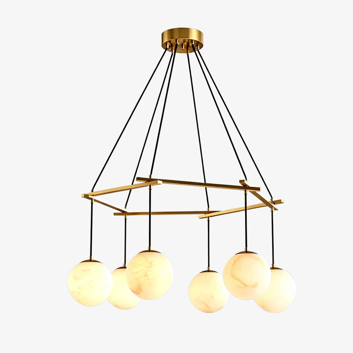 Miira Geometric Alabaster Chandelier
