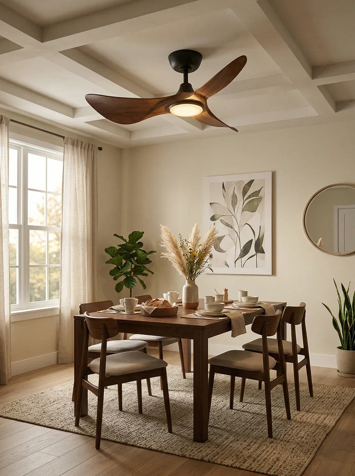 3-Blade Volant Sculptural Ceiling Fan Light
