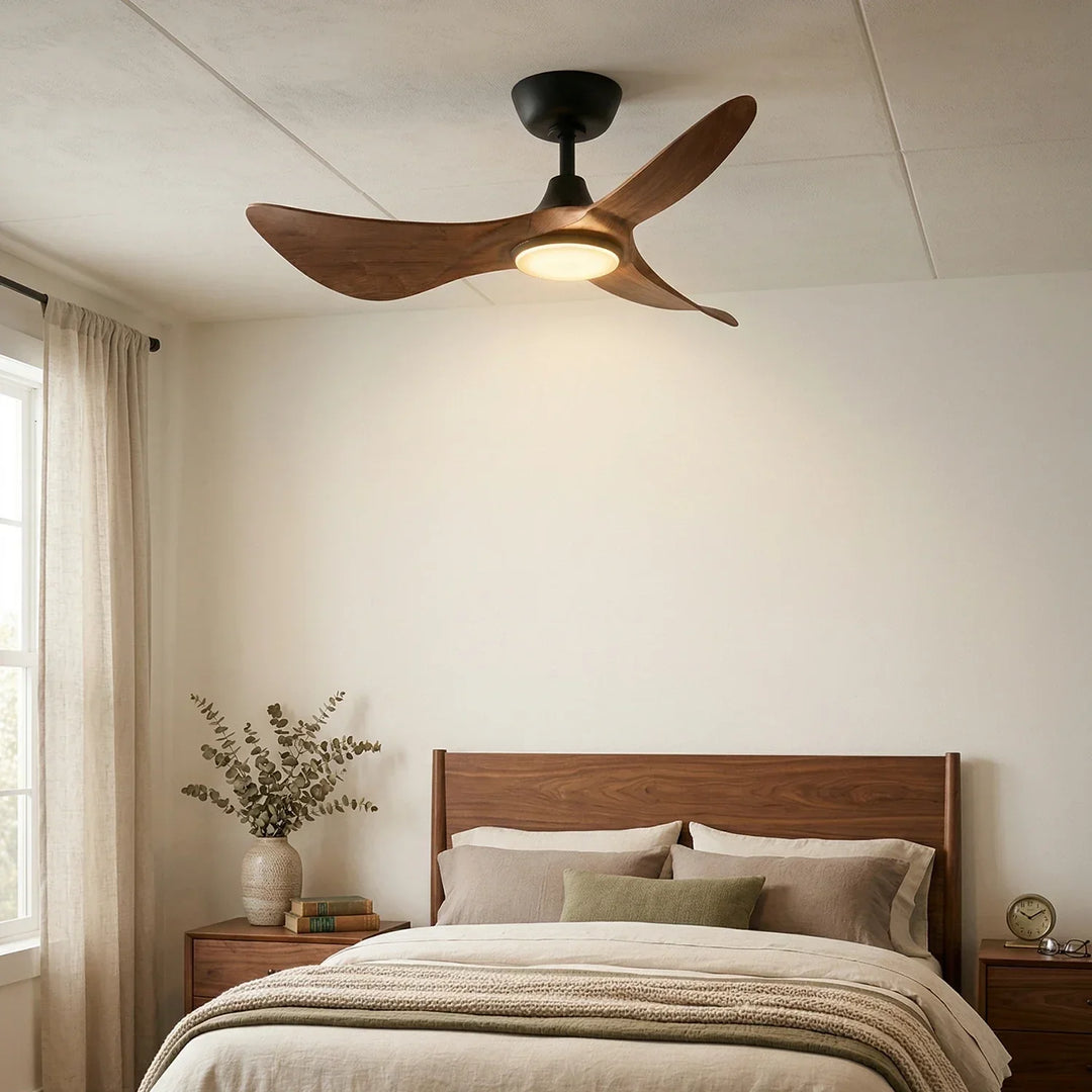 3-Blade Volant Sculptural Ceiling Fan Light