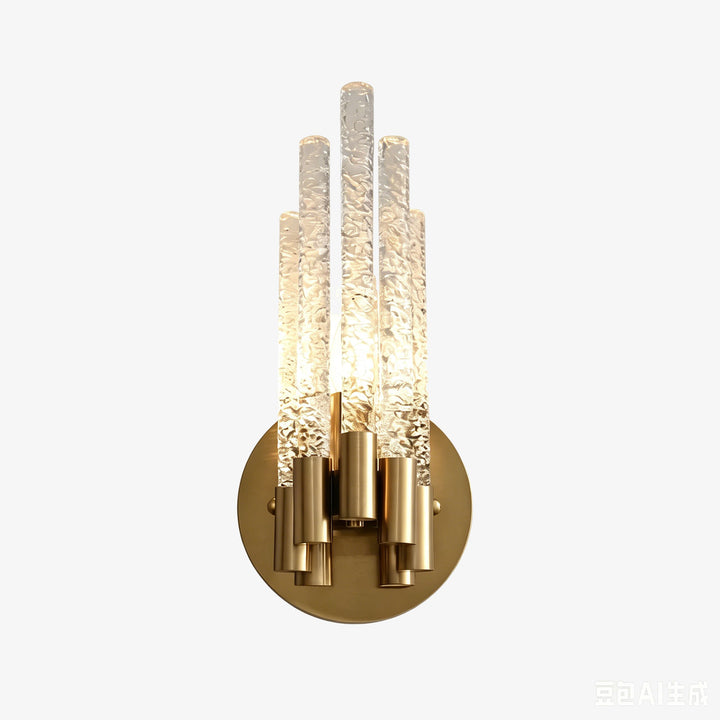 Artisanal Rippled Glass Wall Sconce
