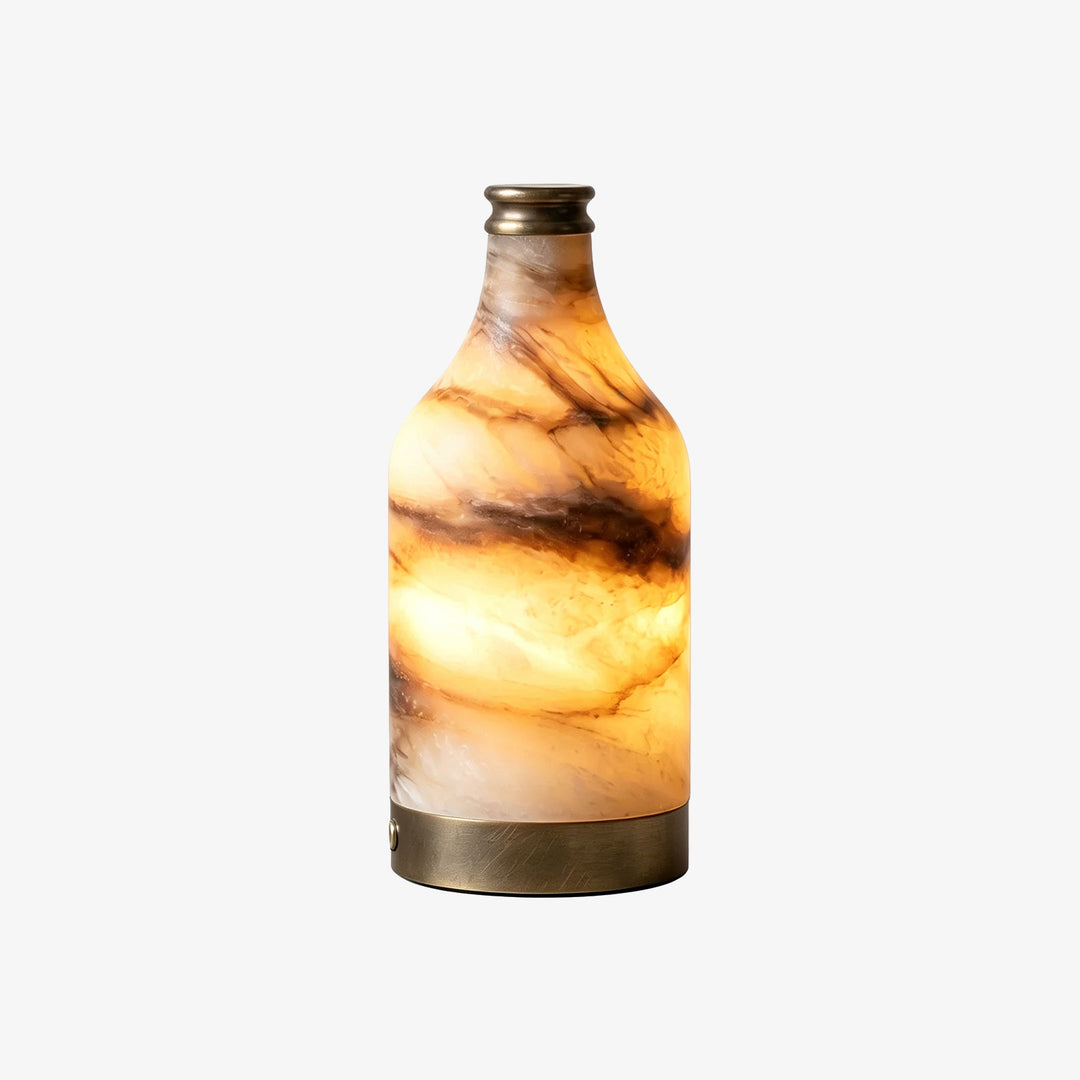 Wine Bottle Alabaster Table Lamp