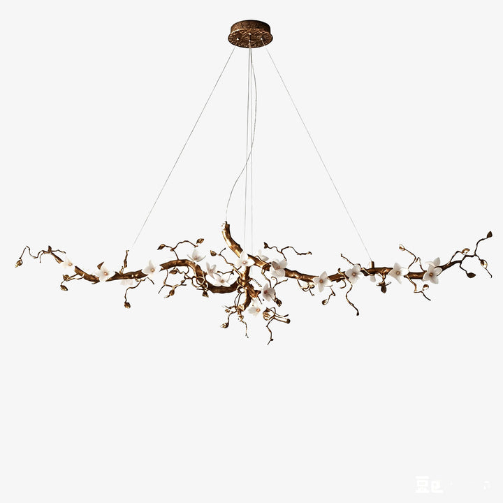 Handcrafted Sculptural Floral Branch Chandelier
