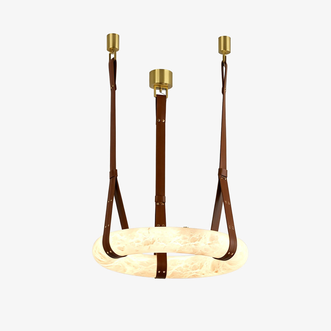 Alabaster round Pendant Light