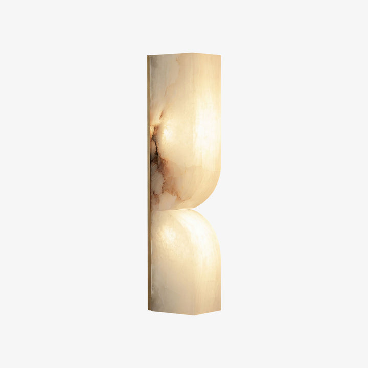 Rectangular Fluted Alabaster Wall Sconce