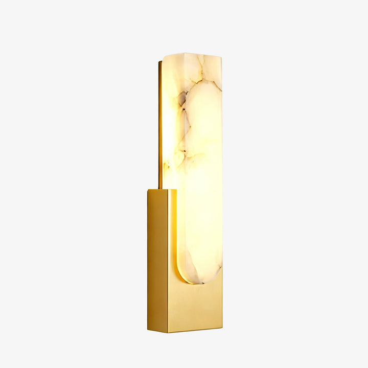 Alberta Brass Marble Wall Light