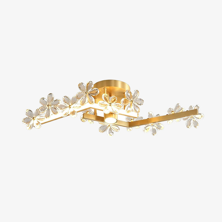 Sparkling Crystal Plum Blossom Ceiling Light