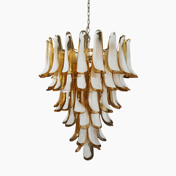 Large Vintage Murano Petal Chandelier