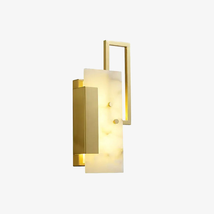 Alabaster Brass Wall Sconce