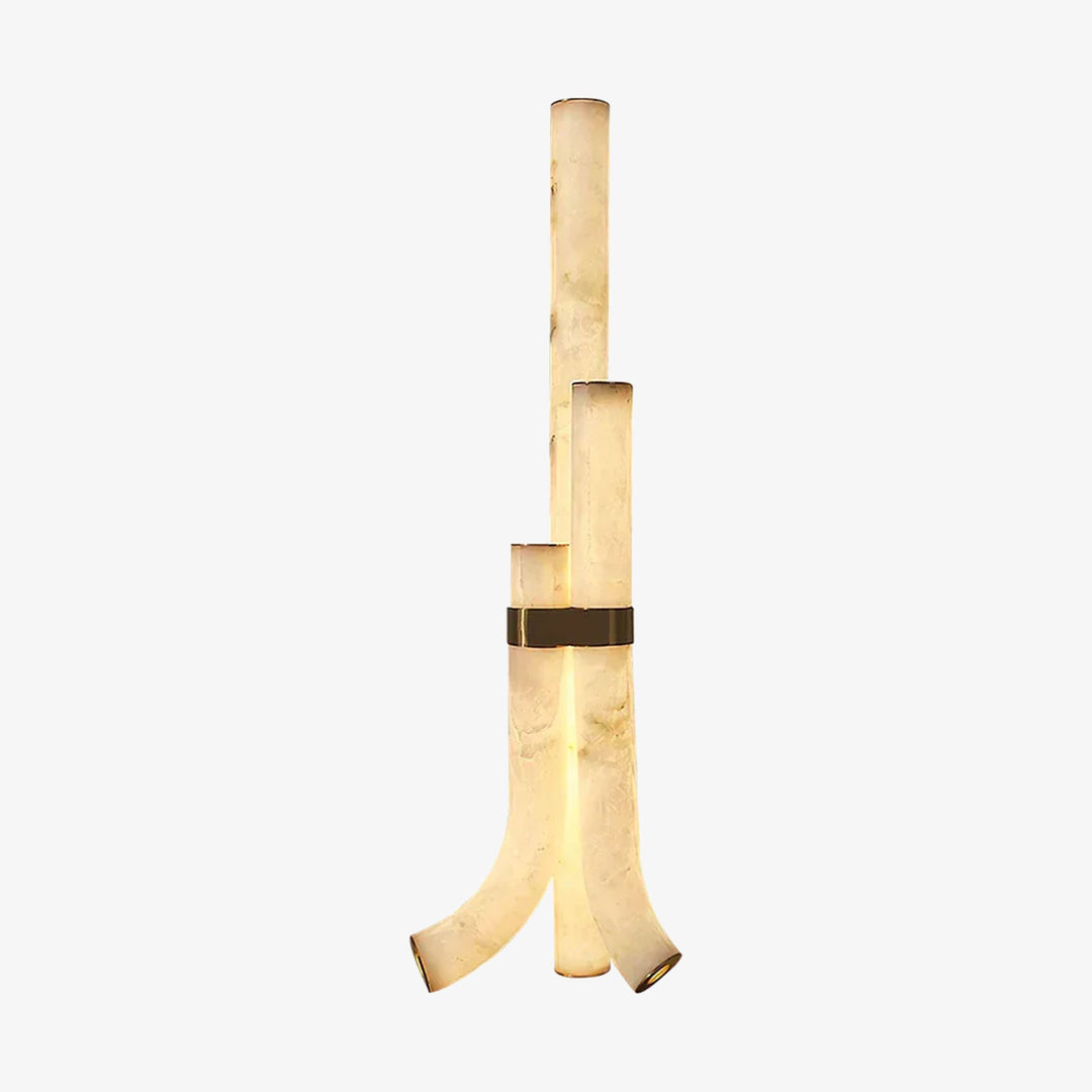 Piped Alabaster Floor Lamp