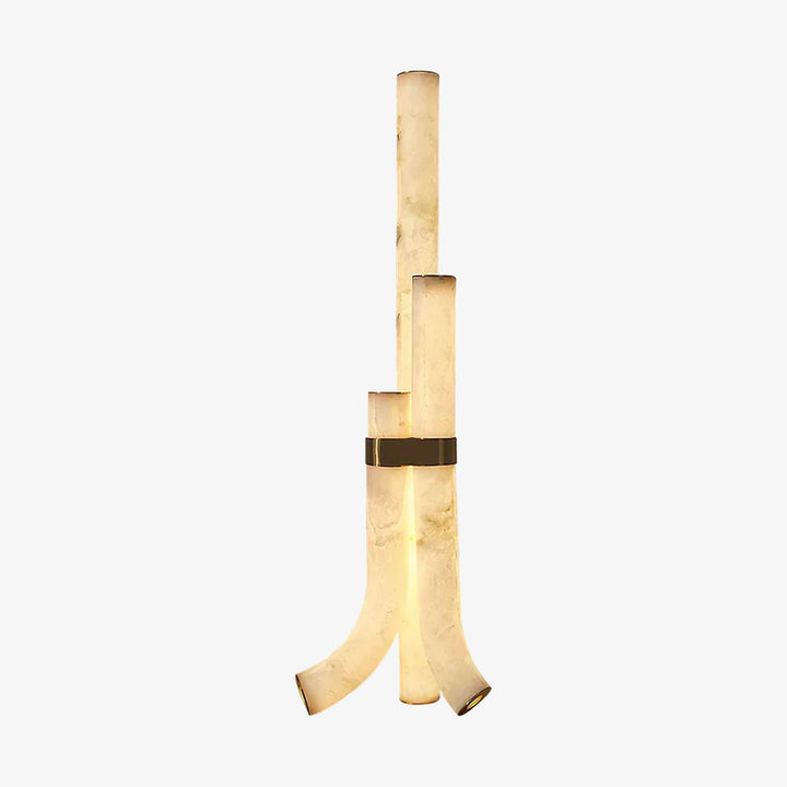 Piped Alabaster Floor Lamp