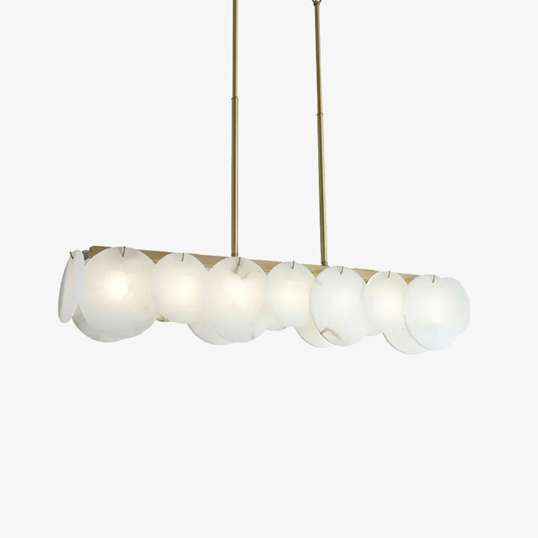 Modern Alabaster Linear Chandelier