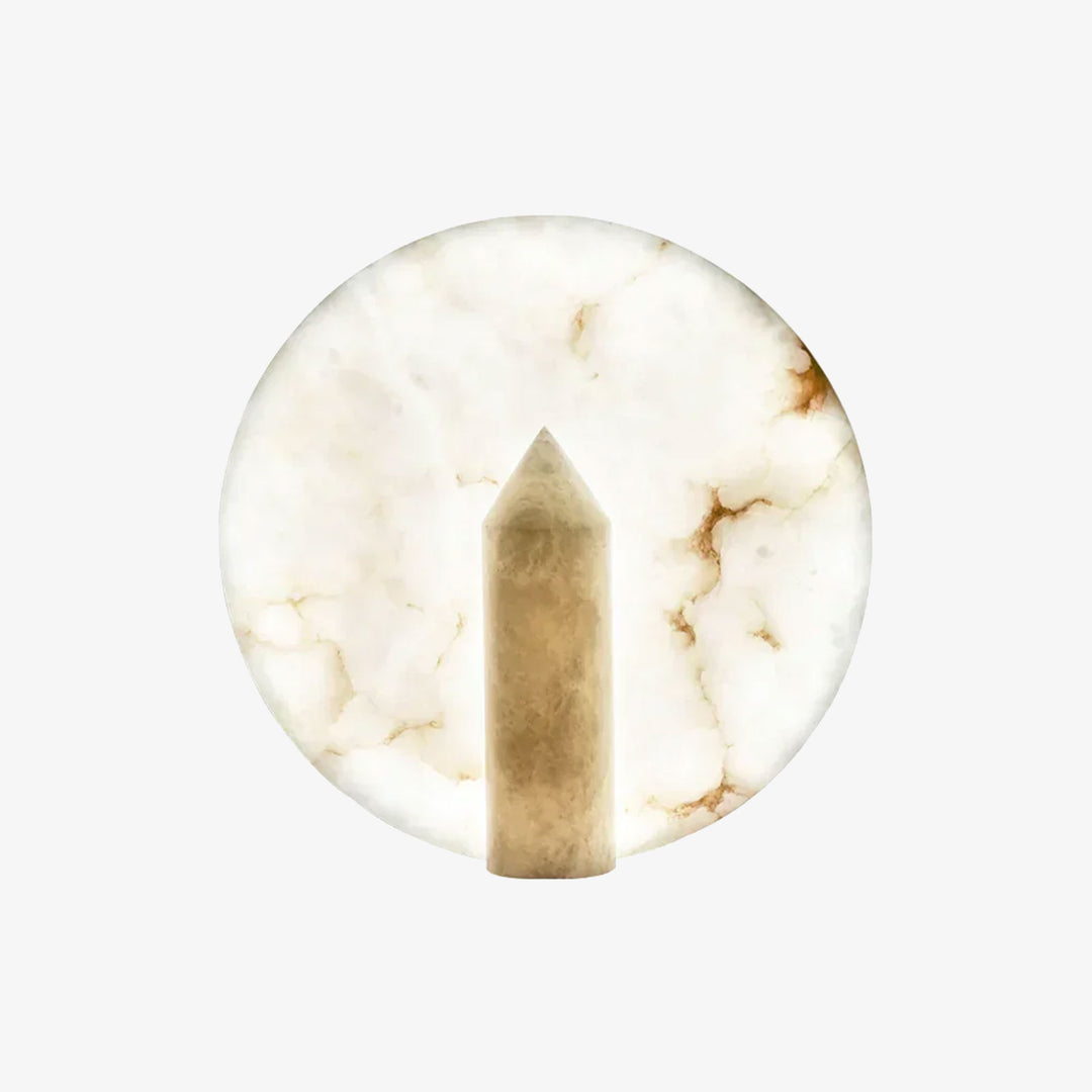 Alabaster Modern Disc Table Lamp