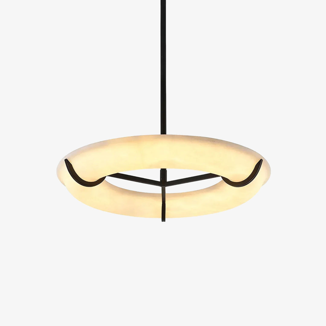 Round Carve Alabaster Pendant Light