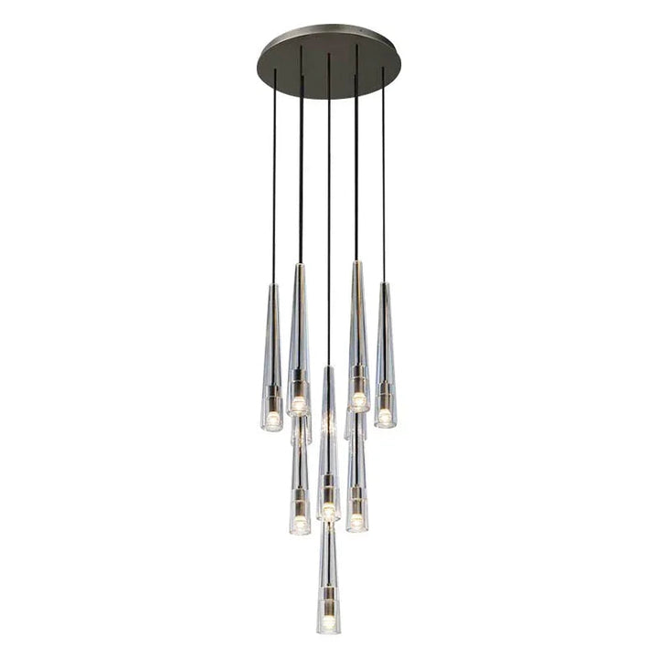 Conical Abner Crystal Multi Head Chandelier