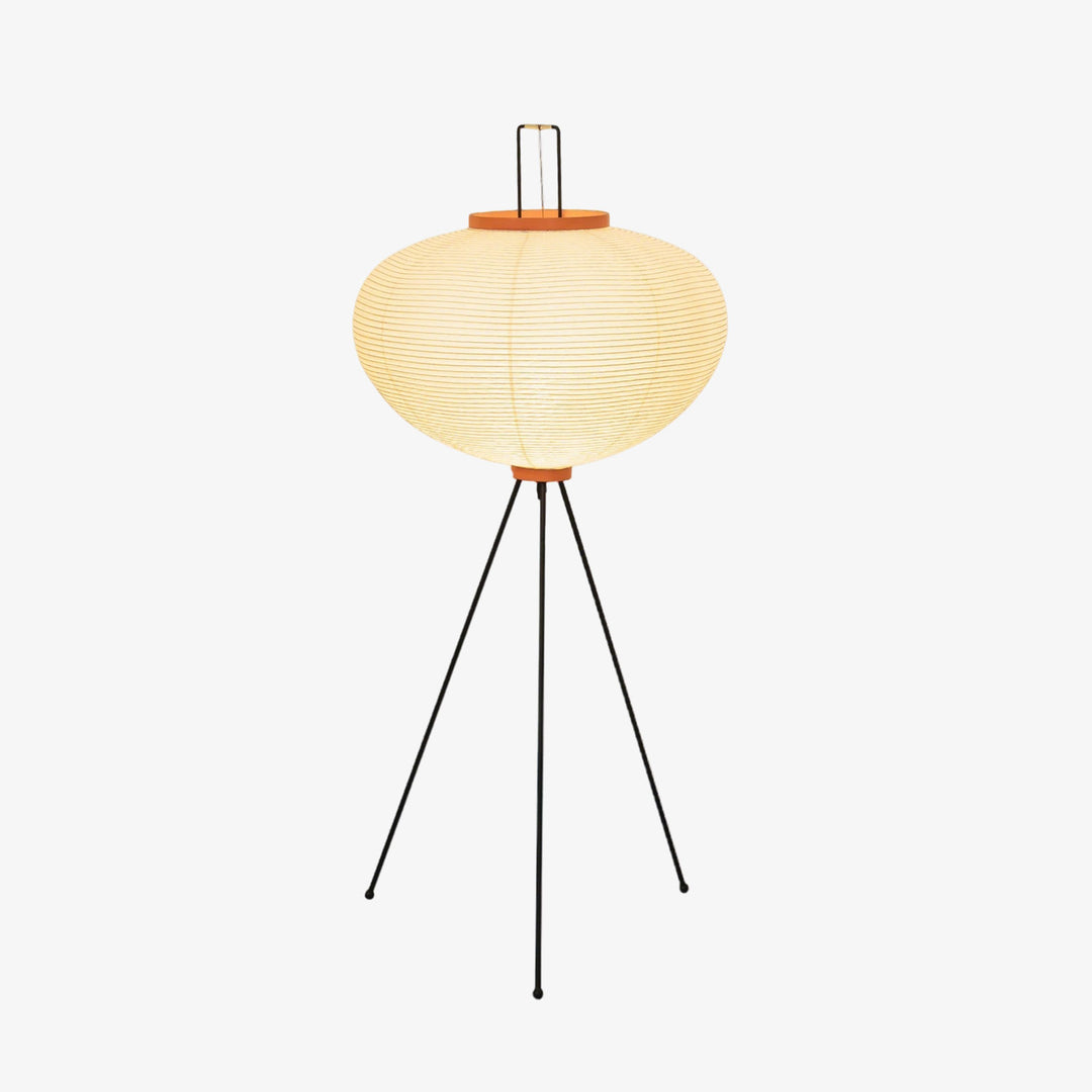 Akari_Round_Paper_Floor_Lamp_Plain_Background_Woorglamp
