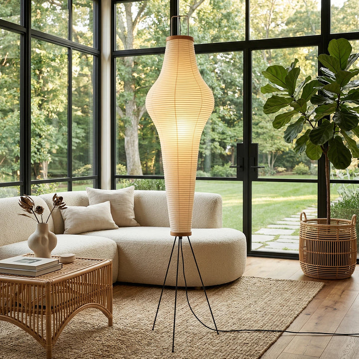 Round_Akari_Paper_Floor_Lamp_in_Minimalist_Living_Room_Woorglamp