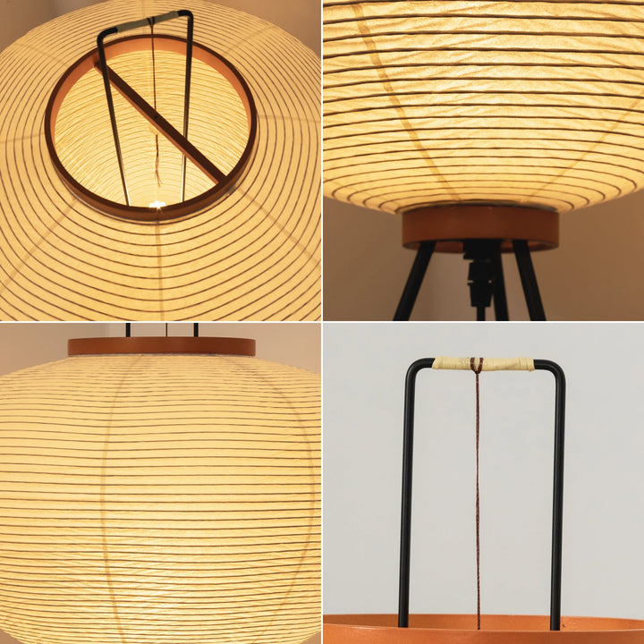 Round_Akari_Paper_Floor_Lamp_in_Plain_Light_Wall_Space_Woorglamp