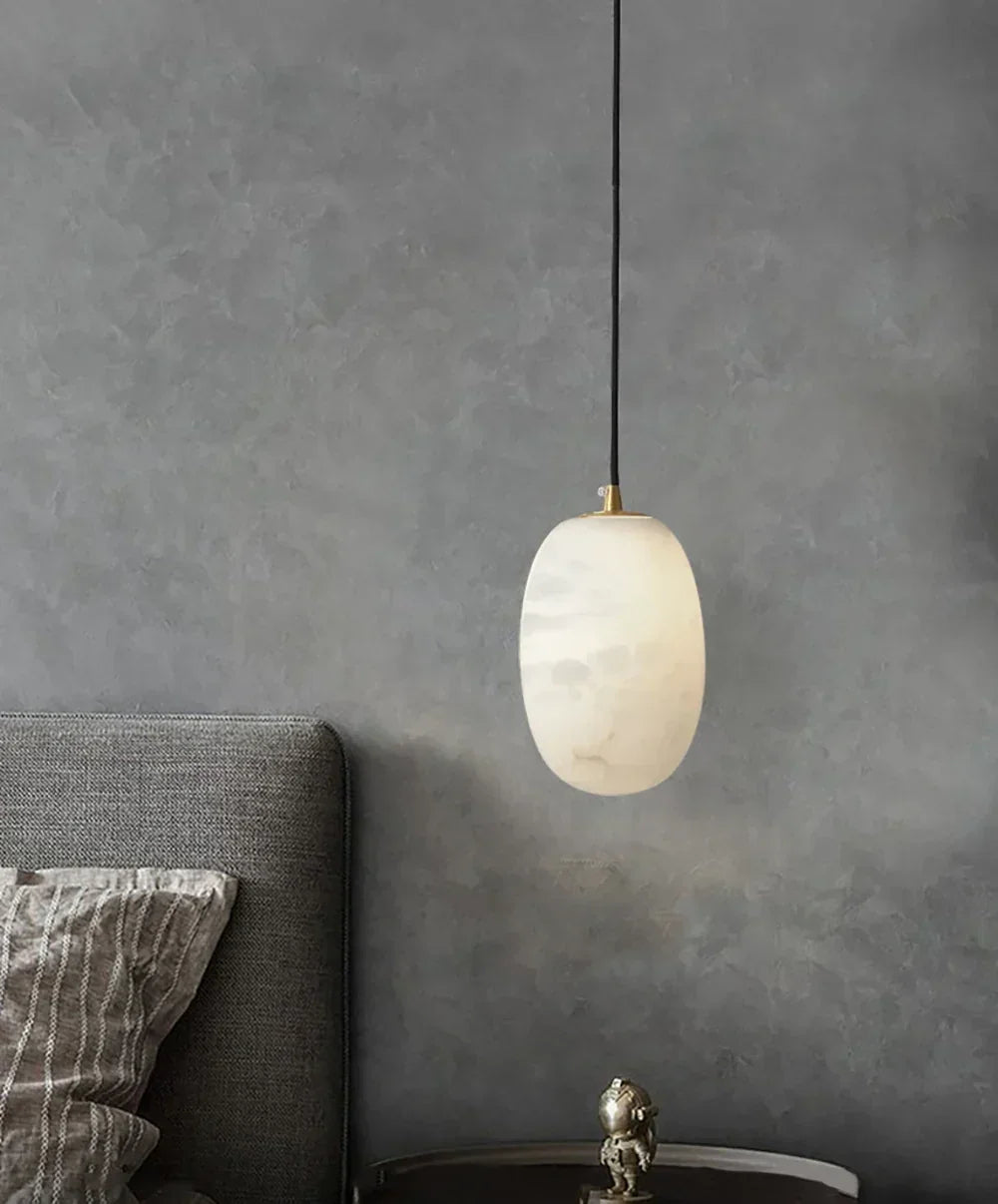 Alabaster Modern Pebble Pendant Lamp - view 7 | Woorglamp