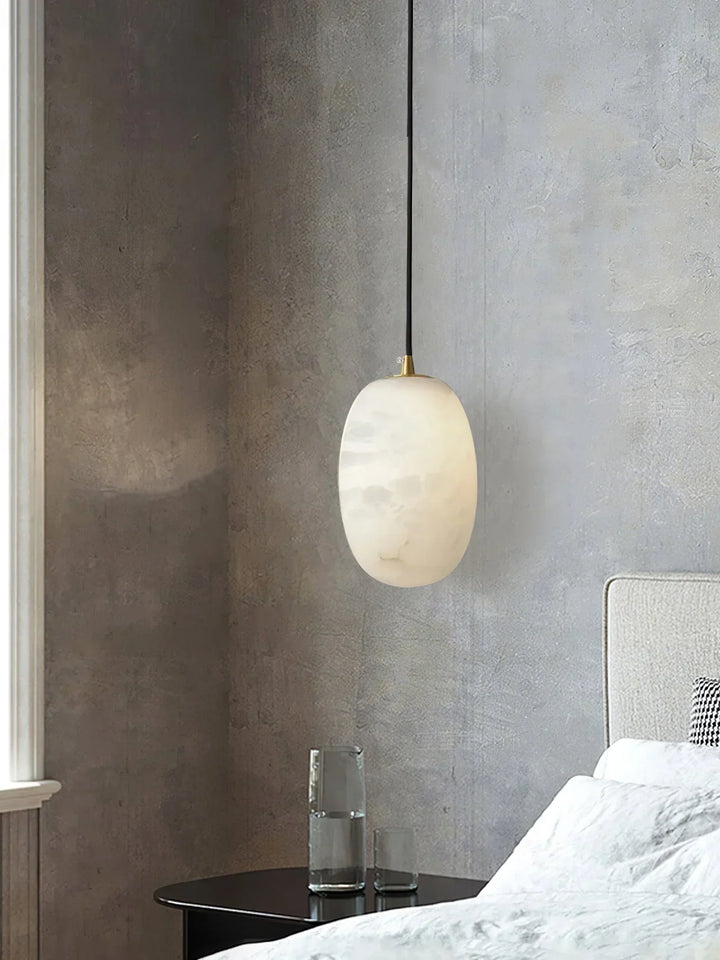 Alabaster Modern Pebble Pendant Lamp - view 4 | Woorglamp
