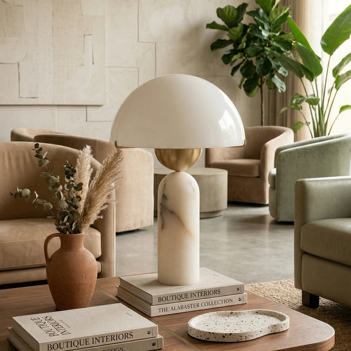 Alabaster_Dome_Table_Lamp_on_Patio_Side_Table_Woorglamp