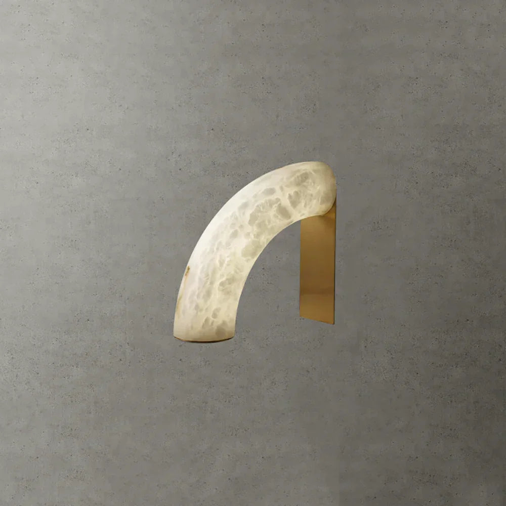 Alabaster Piped Table Lamp